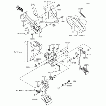 Brake Pedal/Throttle Lever