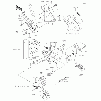 Brake Pedal/Throttle Lever(AHF)