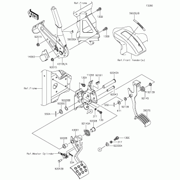 Brake Pedal/Throttle Lever
