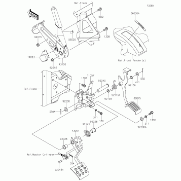 Brake Pedal/Throttle Lever