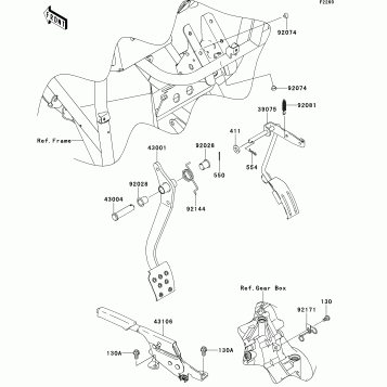 Brake Pedal/Throttle Lever