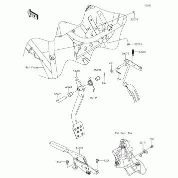 Brake Pedal/Throttle Lever