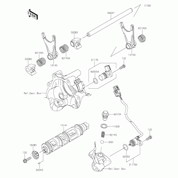 Gear Change Drum/Shift Fork(s)