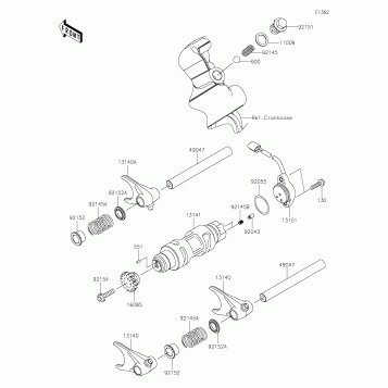 Gear Change Drum/Shift Fork(s)