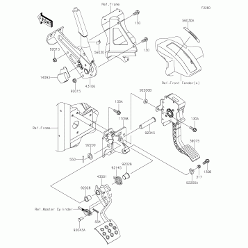 Brake Pedal/Throttle Lever