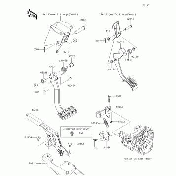 Brake Pedal/Throttle Lever