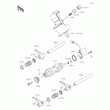 Gear Change Drum/Shift Fork(s)