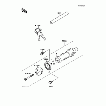 Gear Change Drum/Shift Fork(s)(-003435)