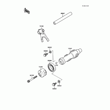 Gear Change Drum/Shift Fork(s)(003436-)