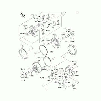 Front Hubs/Brakes(KAF950-A1/A2)