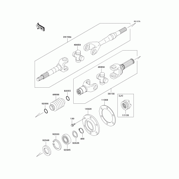 Drive Shaft-Rear(H2/H3)