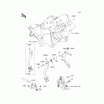 Brake Pedal/Throttle Lever
