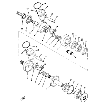 CRANK - PISTON GPX338F - GPX433F