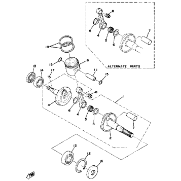 CRANKSHAFT - PISTON ET250C