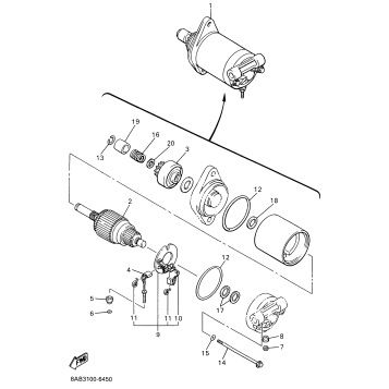 ALTERNATE STARTER MOTOR ASSEMBLY