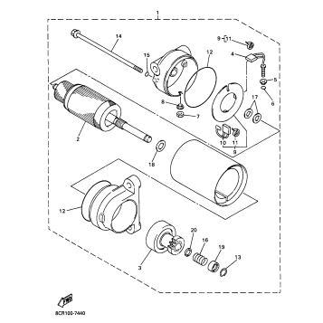 ALTERNATE STARTER MOTOR ASSY