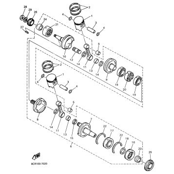CRANKSHAFT PISTON FOR MM600