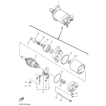 ALTERNATE STARTER MOTOR ASSEMBLY