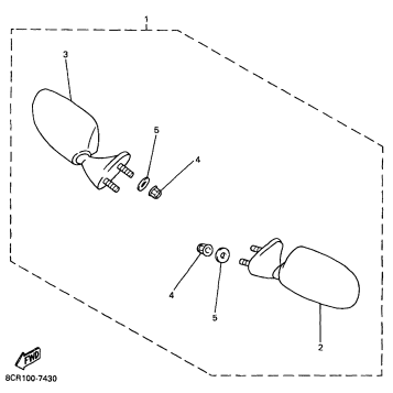ALTERNATE REAR VIEW MIRROR SET