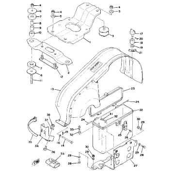 ENGINE BRACKET - DRIVE GUARD