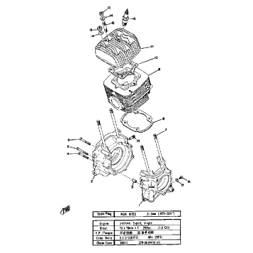 CRANKCASE - CYLINDER - CYLINDER HEAD SL292C