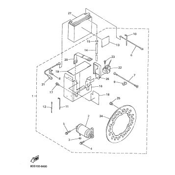 ALTERNATE STARTER MOTOR KIT FOR MM700