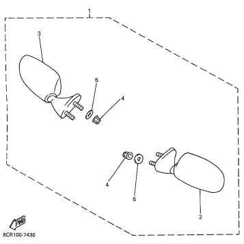 ALTERNATE REAR VIEW MIRROR SET