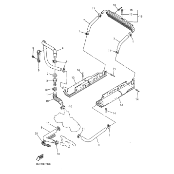 RADIATOR HOSE FOR VX700