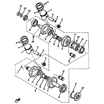 CRANKSHAFT-PISTON ET340TF - TG