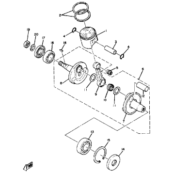CRANKSHAFT - PISTON ET250D\E