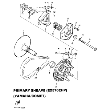 PRIMARY SHEAVE (EX570EHP) (YAMAHA - COMET)