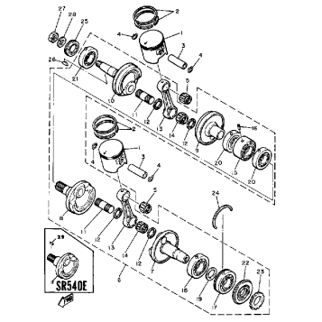 CRANKSHAFT - PISTON SR540D-E