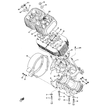 CRANKCASE - CYLINDER - CYLINDER HEAD
