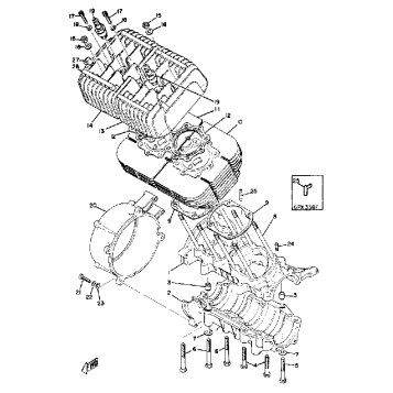 CRANKCASE - CYLINDER GPX338F - GPX433F