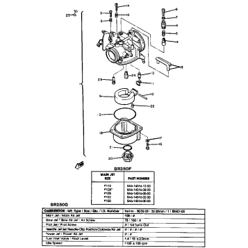 CARBURETOR BR250F - G