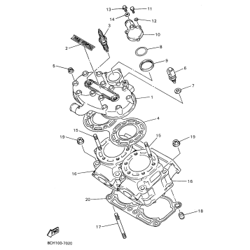 CYLINDER HEAD FOR VX600