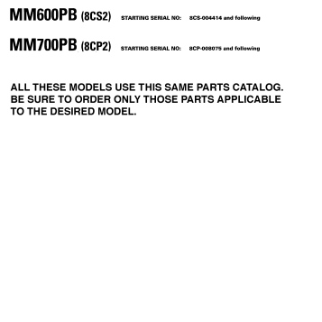 ~MODELS IN THIS CATALOG