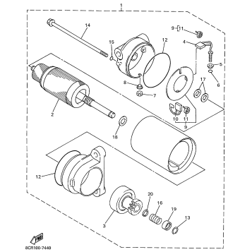 ALTERNATE STARTER MOTOR ASSY