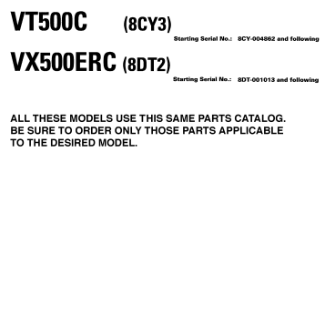 ~MODELS IN THIS CATALOG