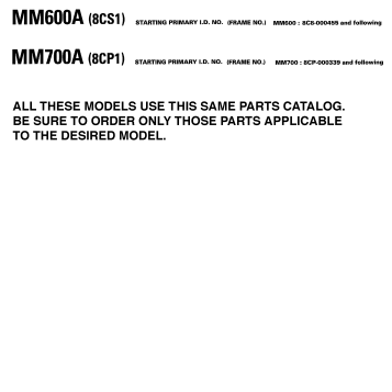 ~MODELS IN THIS CATALOG