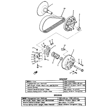PRIMARY SHEAVE BR250F - G