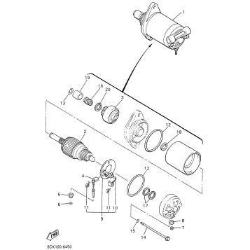 ALTERNATE STARTER MOTOR ASSEMBLY