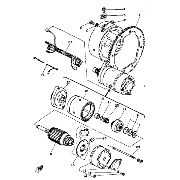 STARTING MOTOR EC540C