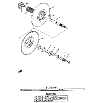 SECONDARY SHEAVE SL292 - B - C