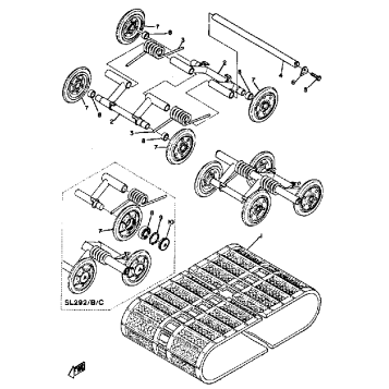 TRACK SUSPENSION WHEEL SL292 - B - C