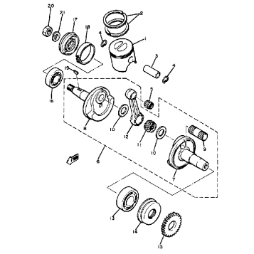 CRANKSHAFT - PISTON BR250F - G