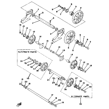 REAR AXLE - WHEEL ET250C