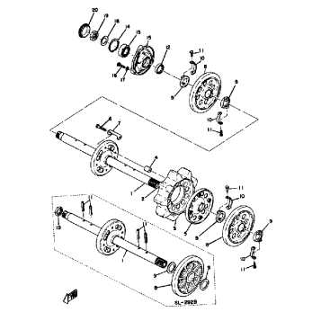 FRONT AXLE SL292 - B