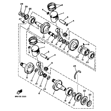 CRANKSHAFT-PISTON SR540F