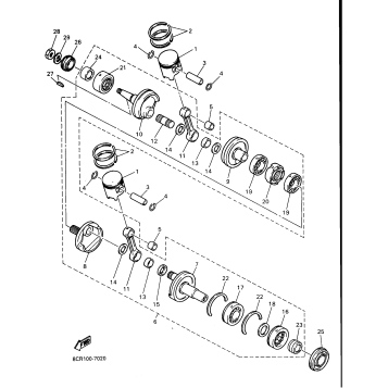 CRANKSHAFT PISTON FOR VX600